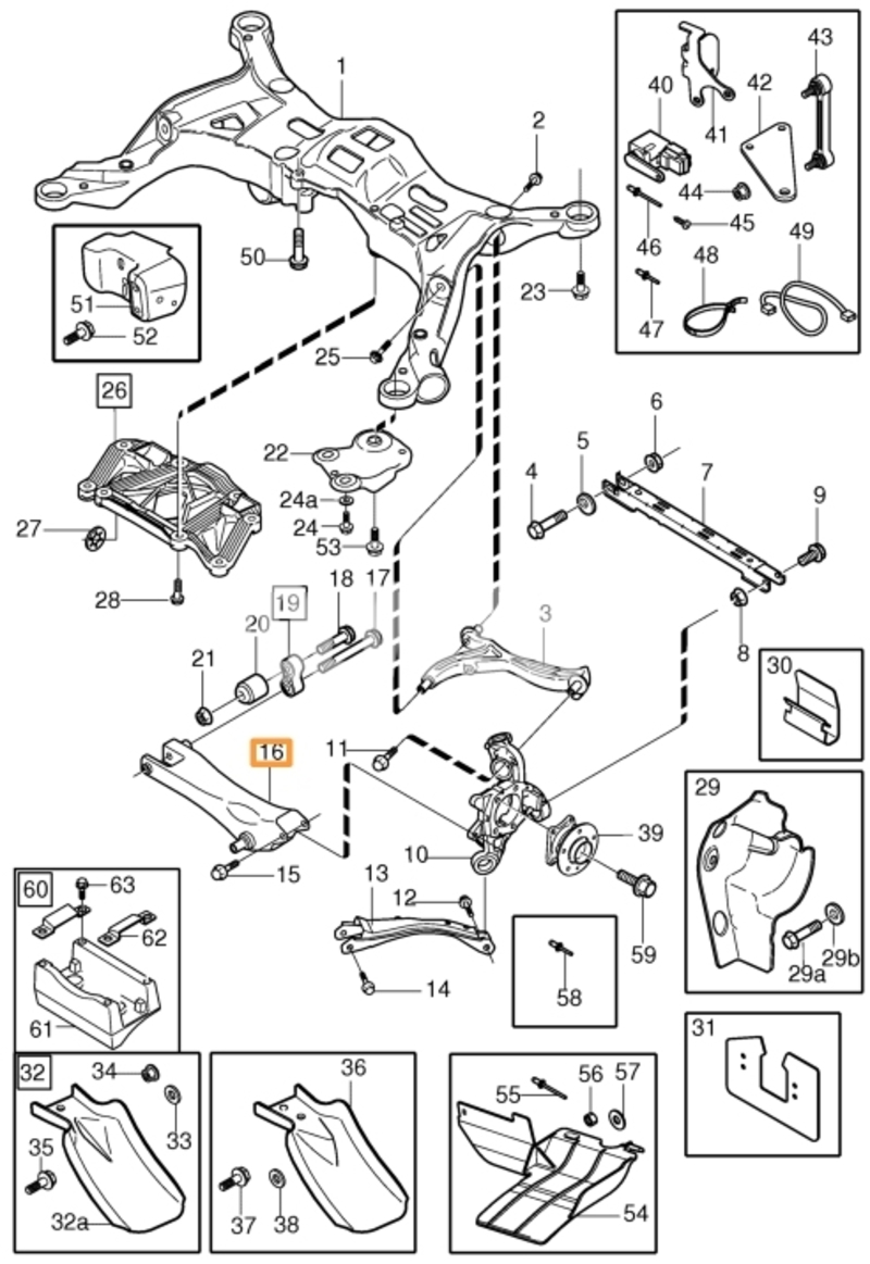 Suspension Arms Lower Left Front Axle for VOLVO V95-0029